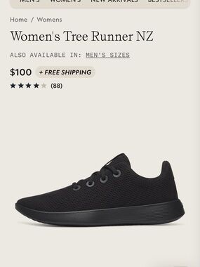 allbirds Women's Tree Runner NZ Sneakers in Black